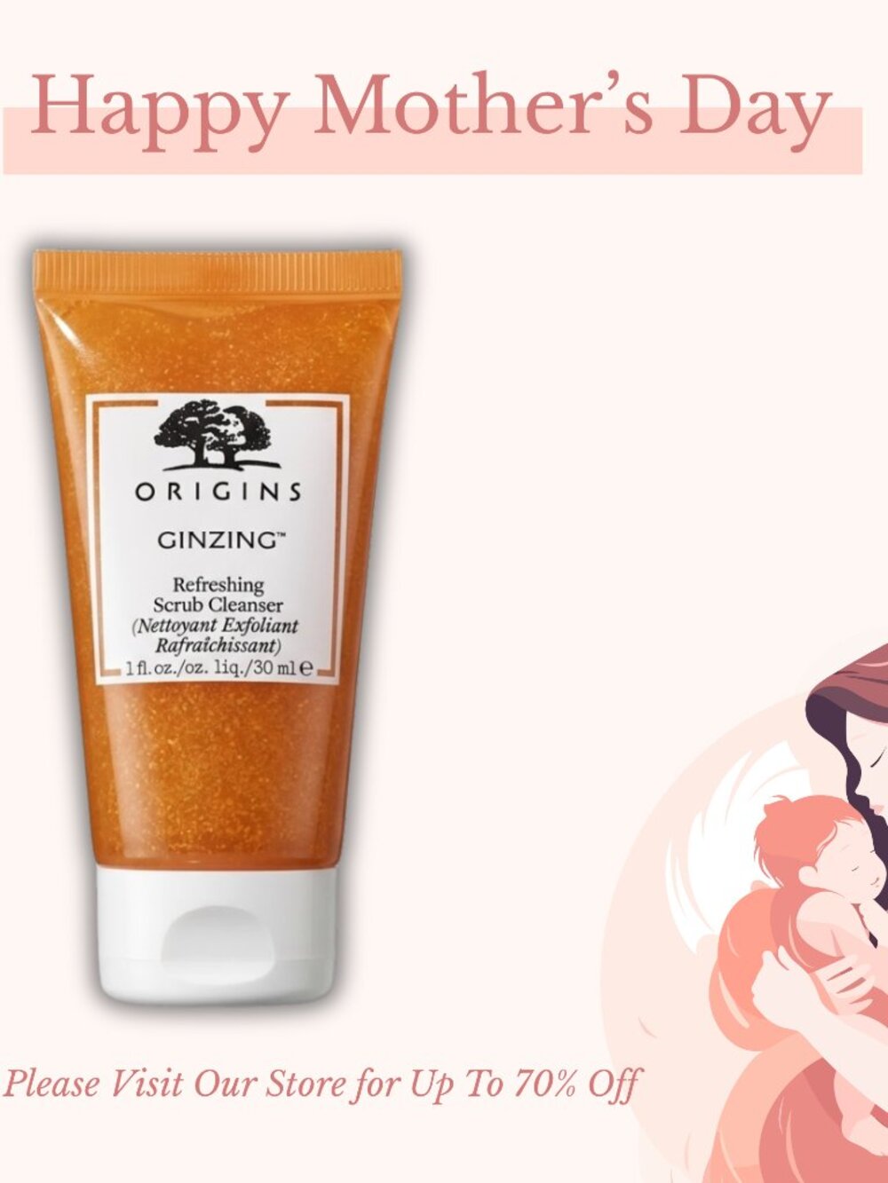 Origins GinZing Refreshing Scrub Cleanser 1 Fl.oz./30ml